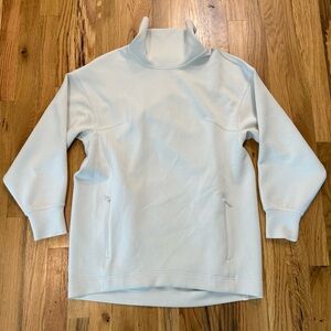 Lululemon Light Gray Modal Blend Sweatshirt Tunic | Size 4 | Side Zip Pockets